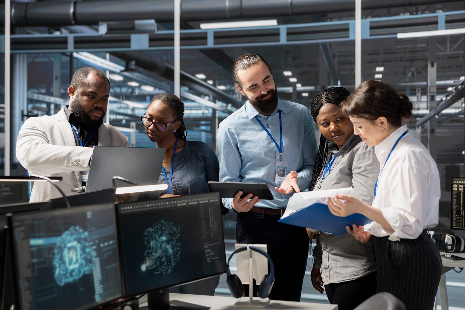 BPMe Technologies execution team collaborating in a technology operations center